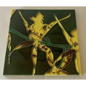 Spider Cricket Orchid Plant Decorative Wall Art Ceramic Tile 6x6 New